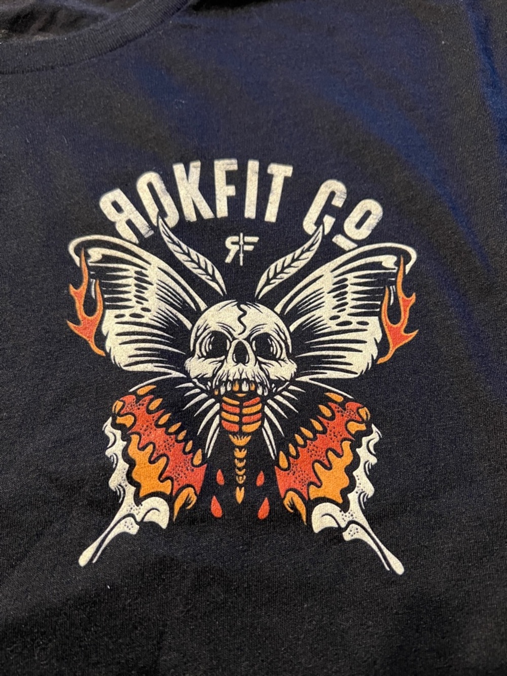 RokFit Change Begins with Discomfort cropped tee. Medium. Skull. New. NWOT - Picture 4 of 5